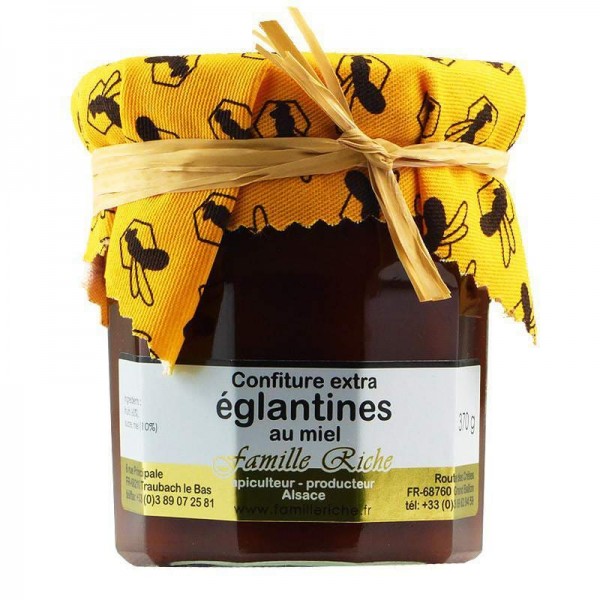 Confiture d'eglantines au miel chez Tresors de la Ruche