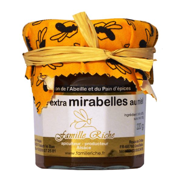 Confiture de mirabelles au miel chez Tresors de la Ruche