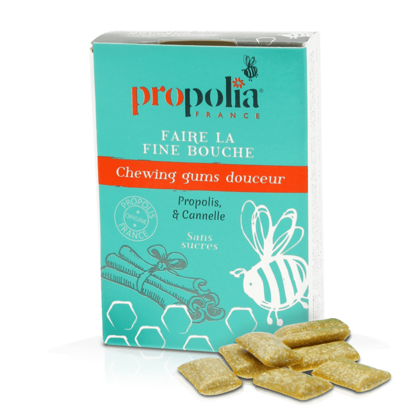 Chewing Gum Propolis et Cannelle Lot de 3 boites de 25 Propolia 72gr