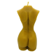 bougie en forme de corps de femme nue geant de dos en cire d'abeille Tresors de la Ruche