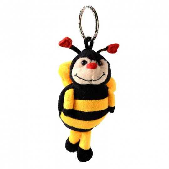 porte clé en forme d'abeille en peluche chez Tresors de la Ruche