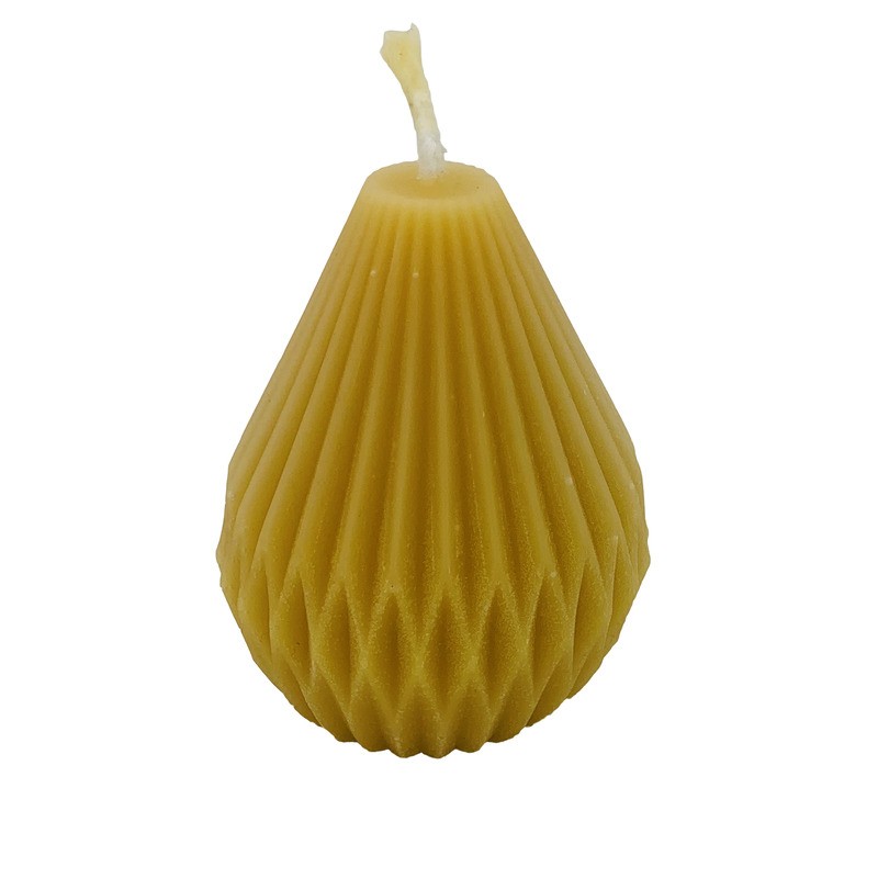 Bougie Cire D'Abeille Phare 10 Cm – 100 % Cire D'Abeille Pure, Moulée à La Main, Parfum Miel Naturel