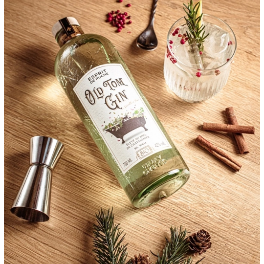 gin old tom gin au miel de chataignier de bulles de ruche chez tresors de la ruche vue 4
