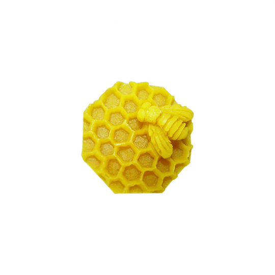 Cire d'abeille - Alvéole avec abeille