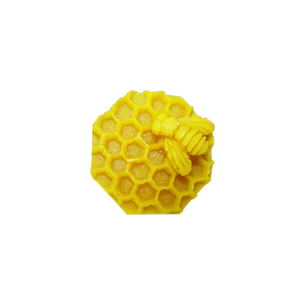 Cire d'abeille - Alvéole avec abeille