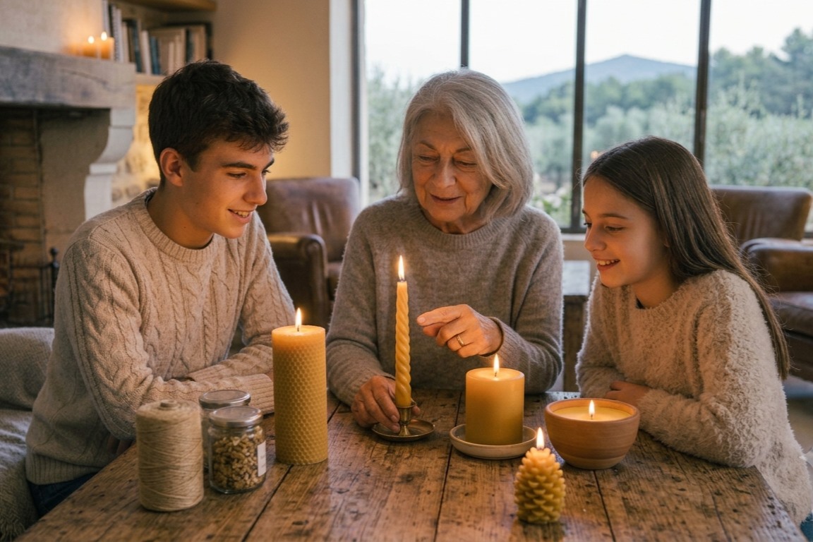 ambiance saine en famille - bougies naturelles
