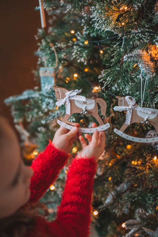 décoration vintage de Noël en bois