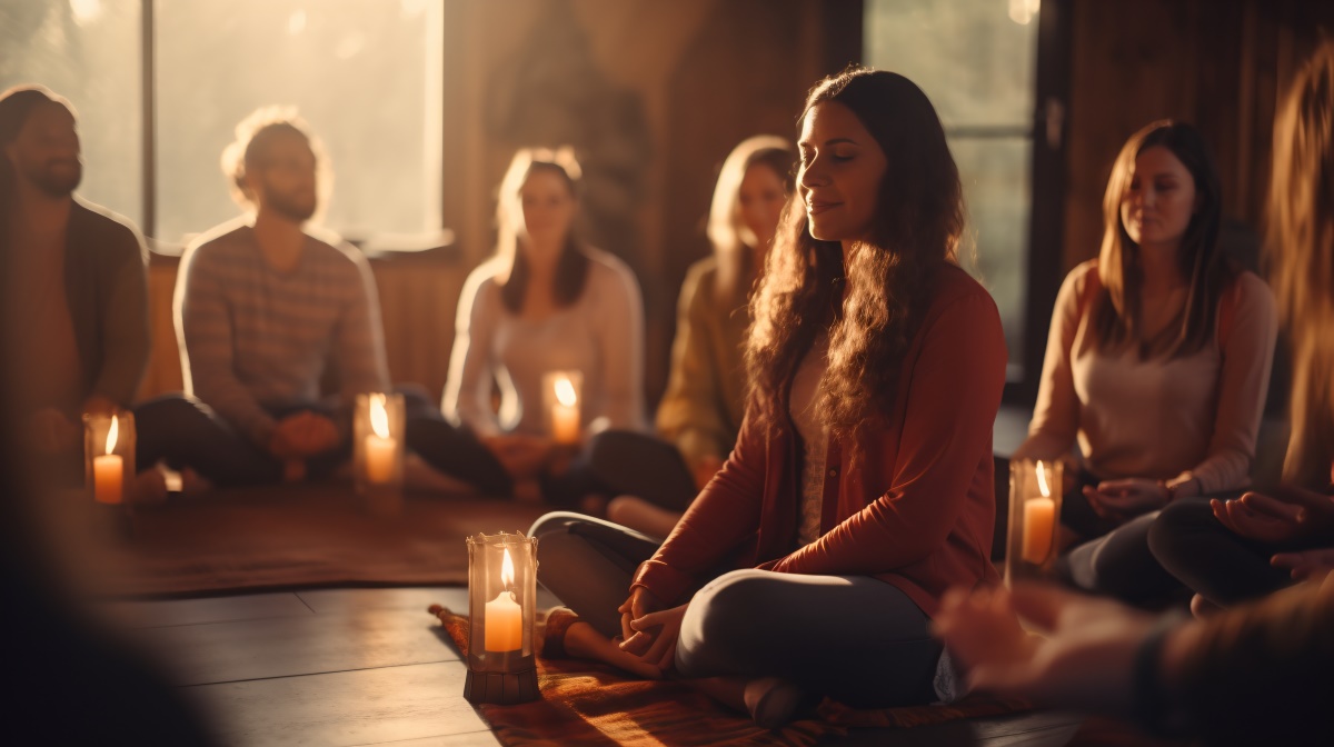bougie et spiritualité - groupe méditation